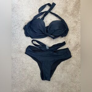 Black 2 piece bathing suit